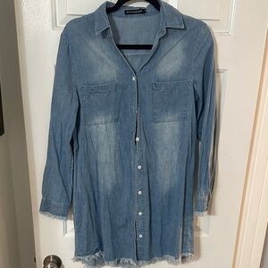 Zilcremo Sky Blue Denim Tunic